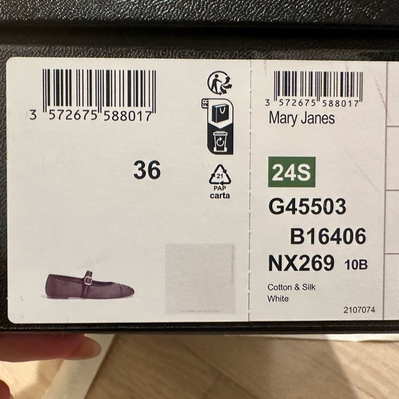 Chanel white cloth ballet flats cruise 2024. Size 36 - Picture 5 of 10